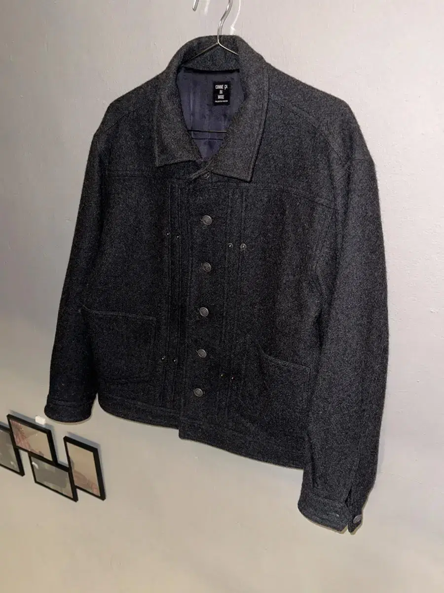 COMME CA DU MODE charcoal wool jacket